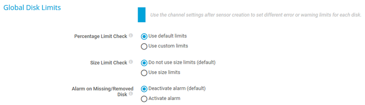 Global Disk Limits